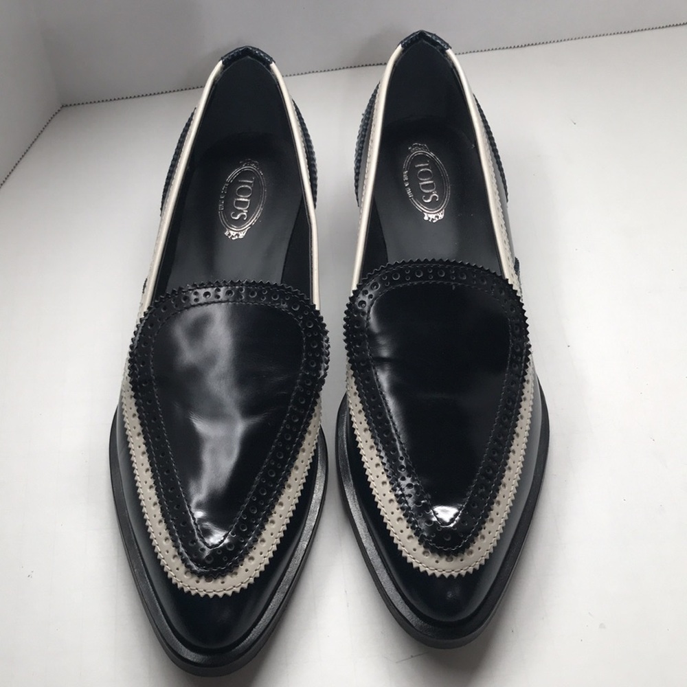 Tod’s women’s 3 tone leather loafers size 38 - Picture 8 of 8